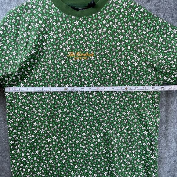 The Hundreds Shirt Mens Medium The Ditsy Green White Floral Cotton Streetwear - Picture 4 of 8